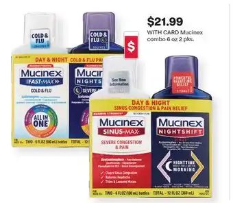 CVS Mucinex combo 6 oz 2 pks offer