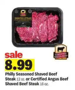 Meijer Philly Seasoned Shaved Beef Steak or Certified Angus Beef Shaved Beef Steak offer