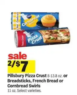 Meijer Pillsbury Pizza Crust or Breadsticks, French Bread or Cornbread Swirls offer