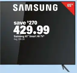 Meijer Samsung 65” Smart 4K TV offer