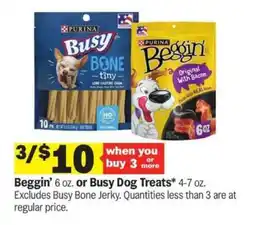 Meijer Beggin' or Busy Dog Treats offer