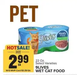 Food Lion 9Lives Wet Cat Food offer