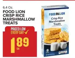 Food Lion FOOD LION CRISP RICE MARSHMALLOW TREATS offer