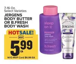 Food Lion Jergens Body Butter or B.Fresh Body Wash offer