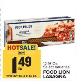 Food Lion FOOD LION LASAGNA offer
