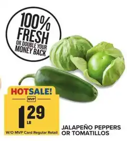 Food Lion Jalapeño Peppers or Tomatillos offer