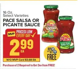 Food Lion Pace Salsa or Picante Sauce offer