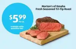 Aldi Morton's of Omaha Fresh Seasoned Tri-Tip Roast offer