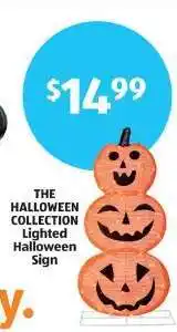 Aldi Lighted Halloween Sign offer