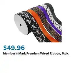 Sam's Club Member's Mark Premium Wired Ribbon, 6 pk offer