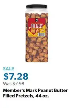 Sam's Club Member's Mark Peanut Butter Filled Pretzels, 44 oz offer