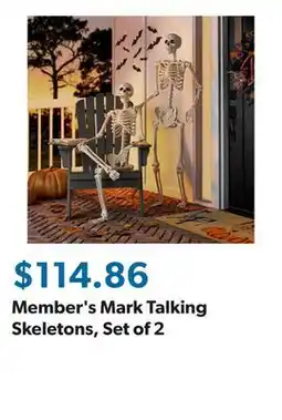 Sam's Club Member's Mark Talking Skeletons, Set of 2 offer
