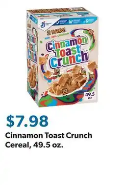 Sam's Club Cinnamon Toast Crunch Cereal, 49.5 oz offer
