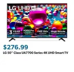 Sam's Club LG 50 Class UA7700 Series 4K UHD Smart TV offer