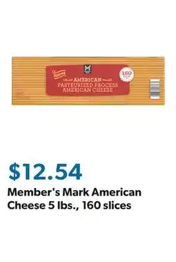 Sam's Club Member's Mark American Cheese 5 lbs., 160 slices offer
