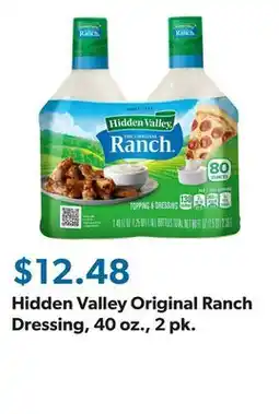 Sam's Club Hidden Valley Original Ranch Dressing, 40 oz., 2 pk offer