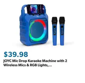 Sam's Club JOYC Mic Drop Karaoke Machine with 2 Wireless Mics & RGB Lights, Choose Color offer