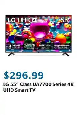 Sam's Club LG 55 Class UA7700 Series 4K UHD Smart TV offer