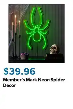 Sam's Club Member's Mark Neon Spider Décor offer