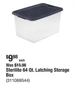 The Home Depot Sterilite 64 Qt. Latching Storage Box offer
