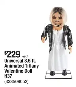The Home Depot Universal 3.5 ft. Animated Tiffany Valentine Doll H37 offer