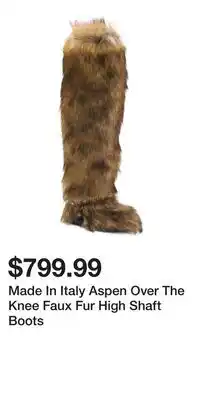TJ Maxx Made In Italy Aspen Over The Knee Faux Fur High Shaft Boots offer