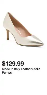 TJ Maxx Made In Italy Leather Stella Pumps offer