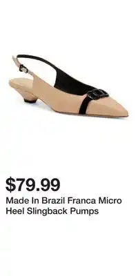 TJ Maxx Made In Brazil Franca Micro Heel Slingback Pumps offer