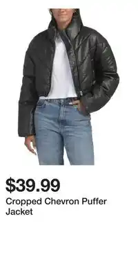 TJ Maxx Cropped Chevron Puffer Jacket offer