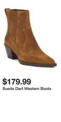 TJ Maxx Suede Dart Western Boots offer