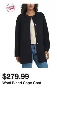 TJ Maxx Wool Blend Cape Coat offer