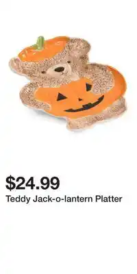 TJ Maxx Teddy Jack-o-lantern Platter offer