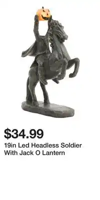 TJ Maxx 19in Led Headless Soldier With Jack O Lantern offer