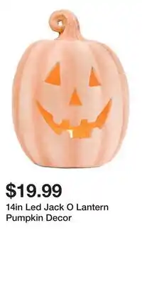 TJ Maxx 14in Led Jack O Lantern Pumpkin Decor offer