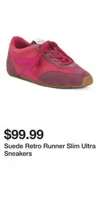 TJ Maxx Suede Retro Runner Slim Ultra Sneakers offer