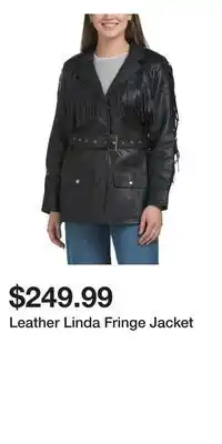 TJ Maxx Leather Linda Fringe Jacket offer