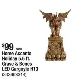 The Home Depot Home Accents Holiday 5.5 ft. Grave & Bones LED Gargoyle H13 offer