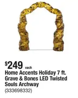 The Home Depot Home Accents Holiday 7 ft. Grave & Bones LED Twisted Souls Archway offer