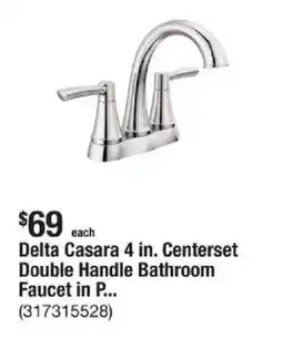 The Home Depot Delta Casara 4 in. Centerset Double Handle Bathroom Faucet in P... offer