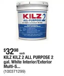 The Home Depot KILZ KILZ 2 ALL PURPOSE 2 gal. White Interior/Exterior Multi-S... offer