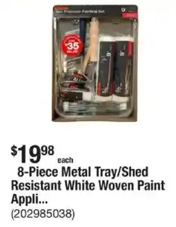 The Home Depot Metal Tray/Shed Resistant White Woven Paint Appli... offer