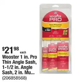 The Home Depot Wooster 1 in. Pro Thin Angle Sash, 1-1/2 in. Angle Sash, 2 in. Mu... offer