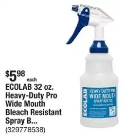 The Home Depot ECOLAB 32 oz. Heavy-Duty Pro Wide Mouth Bleach Resistant Spray B... offer