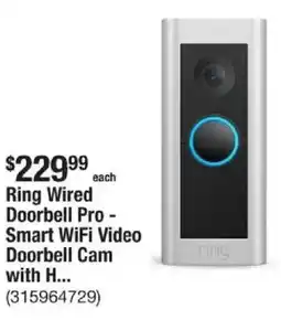 The Home Depot Ring Wired Doorbell Pro - Smart WiFi Video Doorbell Cam with H... offer
