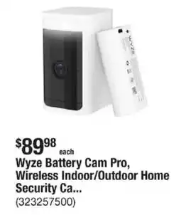 The Home Depot Wyze Battery Cam Pro, Wireless Indoor/Outdoor Home Security Ca... offer