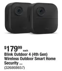 The Home Depot Blink Outdoor 4 (4th Gen) Wireless Outdoor Smart Home Security ... offer