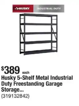 The Home Depot Husky 5-Shelf Metal Industrial Duty Freestanding Garage Storage... offer