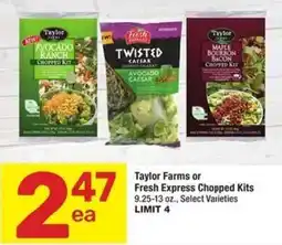 Albertsons Taylor farms or fresh express chopped kits offer