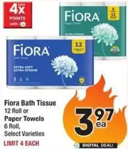 Albertsons Fiora bath tissue or paper towels offer