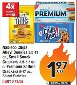 Albertsons Nabisco Chips Ahoy! Cookies, Small Snack Crackers or Premium Saltine Crackers offer